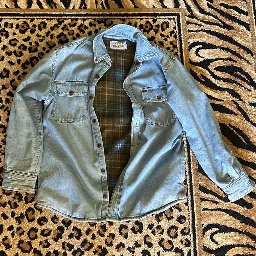 Medium Alaska Flannel Lined denim jacket